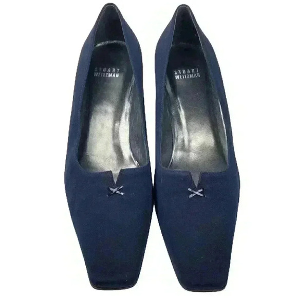 Stuart weitzman womens heels size 9.5 C navy blue 90s vintage career - Picture 11 of 12